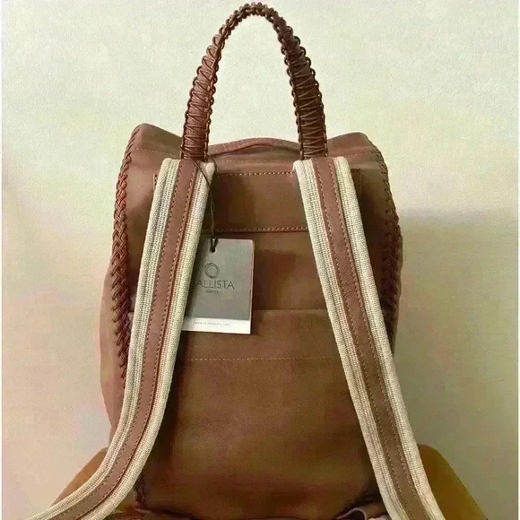 NWT‎ Callista Crafts Signature Leather Tan Oak Backpack - Picture 2 of 7